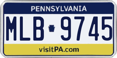 PA license plate MLB9745