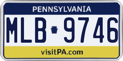 PA license plate MLB9746