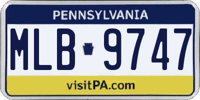 PA license plate MLB9747