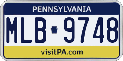 PA license plate MLB9748