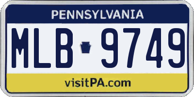 PA license plate MLB9749