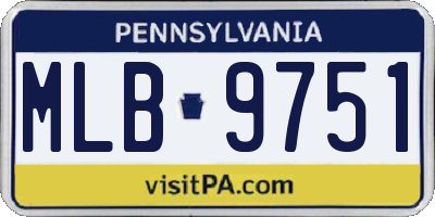 PA license plate MLB9751