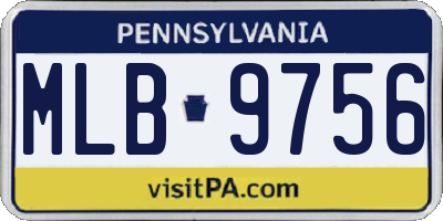 PA license plate MLB9756