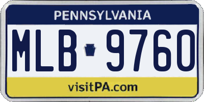 PA license plate MLB9760