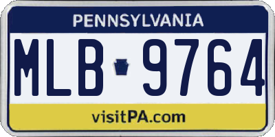 PA license plate MLB9764