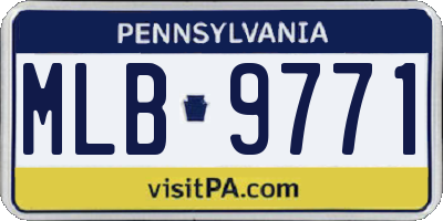 PA license plate MLB9771
