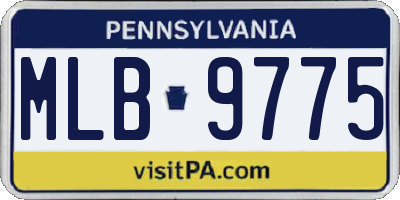 PA license plate MLB9775