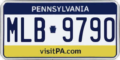 PA license plate MLB9790