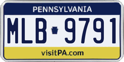 PA license plate MLB9791
