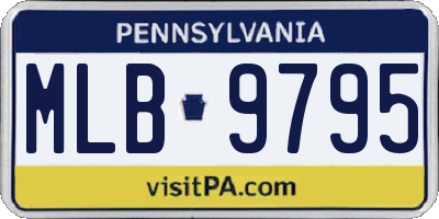 PA license plate MLB9795