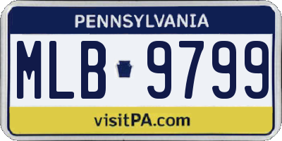 PA license plate MLB9799