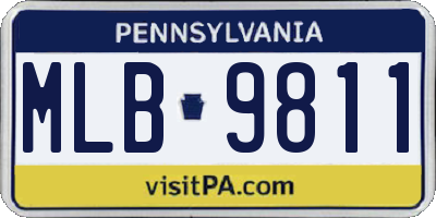 PA license plate MLB9811