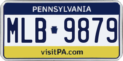 PA license plate MLB9879