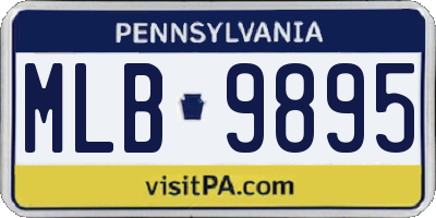 PA license plate MLB9895