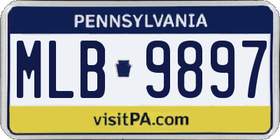 PA license plate MLB9897