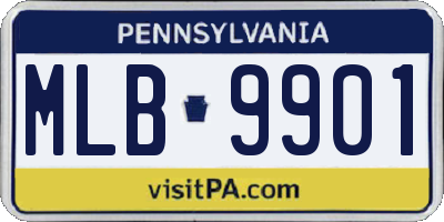 PA license plate MLB9901
