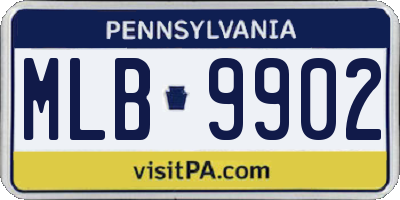 PA license plate MLB9902