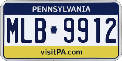 PA license plate MLB9912