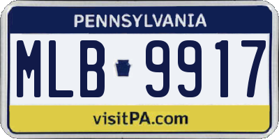 PA license plate MLB9917