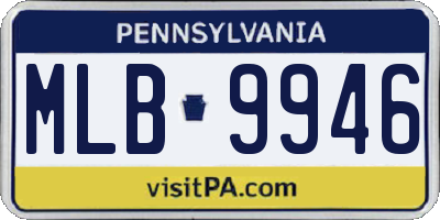 PA license plate MLB9946
