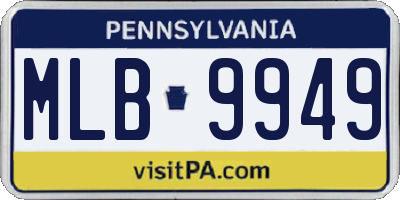 PA license plate MLB9949