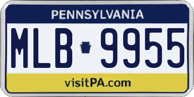 PA license plate MLB9955
