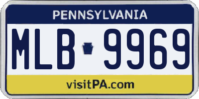 PA license plate MLB9969