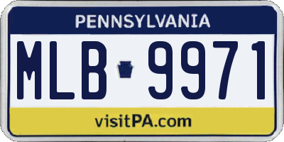 PA license plate MLB9971