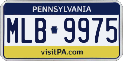 PA license plate MLB9975