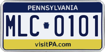 PA license plate MLC0101