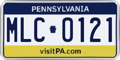 PA license plate MLC0121
