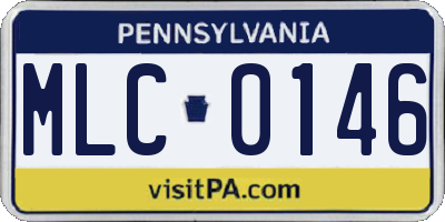 PA license plate MLC0146