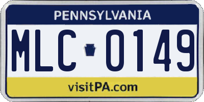 PA license plate MLC0149