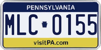 PA license plate MLC0155
