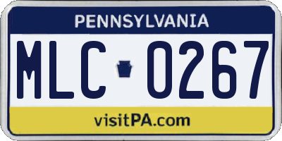 PA license plate MLC0267