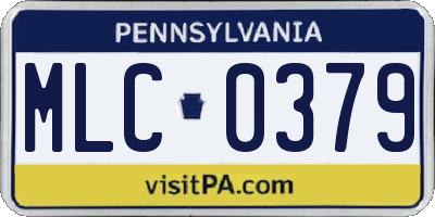 PA license plate MLC0379