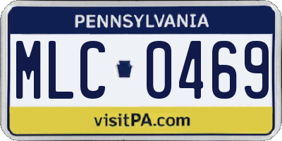 PA license plate MLC0469