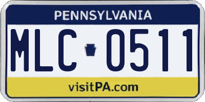 PA license plate MLC0511