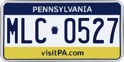 PA license plate MLC0527