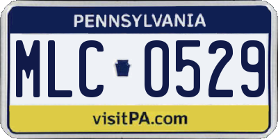 PA license plate MLC0529