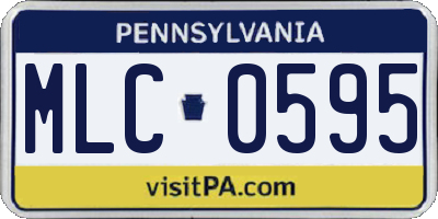 PA license plate MLC0595