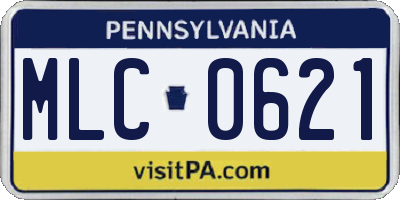 PA license plate MLC0621
