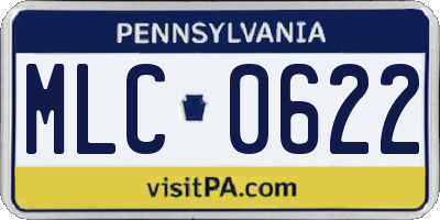 PA license plate MLC0622