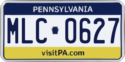 PA license plate MLC0627