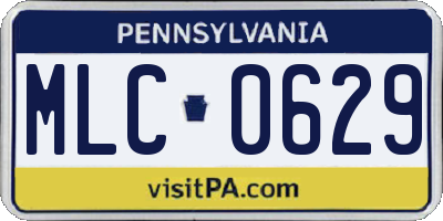 PA license plate MLC0629