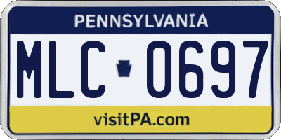 PA license plate MLC0697