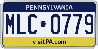 PA license plate MLC0779