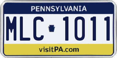 PA license plate MLC1011