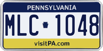 PA license plate MLC1048