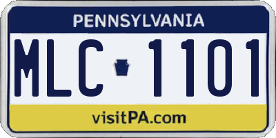 PA license plate MLC1101